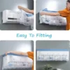 Ac Cover Air Conditioning Dust Cover Folding Designer Ac Cover For Indoor Split Cover Washable Foldable Dustproof Cover ( approximately 1 Ton / Mix Design / 1 Pc) (ac curtain) ( default, Stan