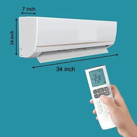 Ac Cover Air Conditioning Dust Cover Folding Designer Ac Cover For Indoor Split Cover Washable Foldable Dustproof Cover ( approximately 1 Ton / Mix Design / 1 Pc) (ac curtain) ( default, Stan
