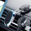 360 Degree Rotating Magnetic Car Phone Holder | Metal Folding Car Phone Holder | New Alloy Folding Magnetic Car Phone Holder (Pack of 1) ( default, Standard ).