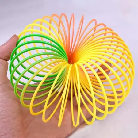 Rainbow Spring, Rainbow Spring Toys, Slinky, Slinky Spring Toy, Toy for Kids, for Kids Adults of All Age Group, for Birthdays, Compact and Portable Easy to Carry (1 Pc) ( default, Standard ).