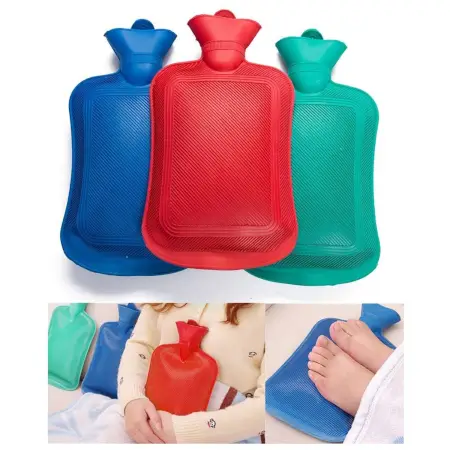 Rubber Hot Water Heating Bag for Pain Relief Relieve Muscular & Joint Pain, Menstrual Cramps ( default, Standard ).