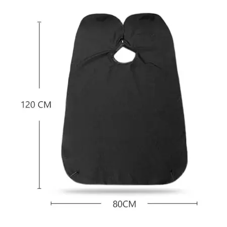 Black Beard Apron Hair Clippings Catcher Grooming Bib ( black, Standard ).