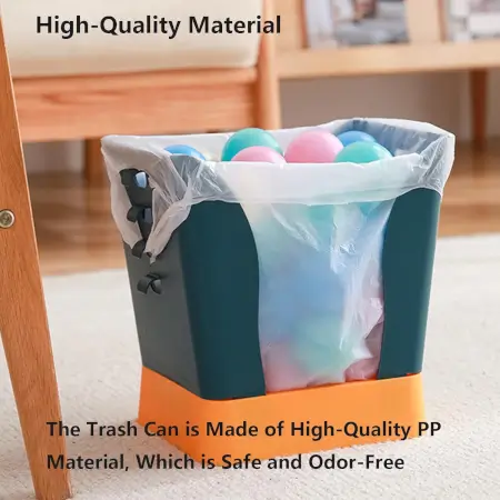 Expandable Trash Can (1 Pc): Plastic, Large Capacity, Kitchen & Bathroom ( default, LARGE ).