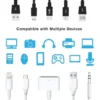 Metallic Finish Cable Spiral Protector / Wire Repair / Pet Cord Protector / Headphone Saver, Cable Wrap / Cover for Mac Charging Cable ( default, Standard ).