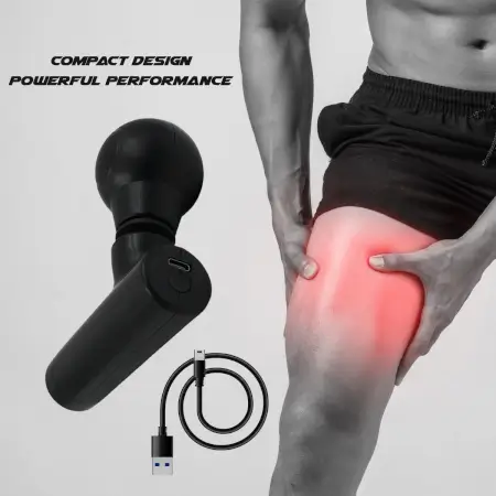 Black Mini Pocket Size Massager, Full Body Massager, Cordless One Button Operation for Body Pain & Relaxation ( black, Standard ).
