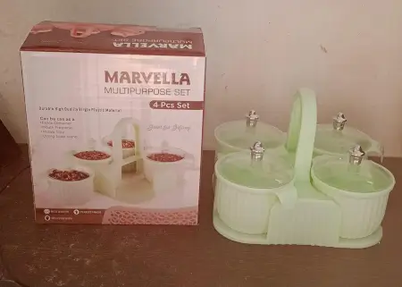 Multipurpose Plastic Storage Container Set: Kitchen Jars, Spices, Cookies ( default, Standard )