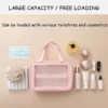 Cosmetic Pouch, Make up Bag for Home & Travel, Toiletry Bag for Cosmetics, Brushes, Accessories Set of 3 Small, Medium & Big - Wash Bag ( default, MEDIUM ).
