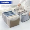 Clothes Organizer +7 Grid, Drawer Wardrobe Clothes Organizer, Jeans Closet Cabinet Organizers, Portable Foldable Storage Containers ( default, Standard ).