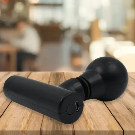Black Mini Pocket Size Massager, Full Body Massager, Cordless One Button Operation for Body Pain & Relaxation ( black, Standard ).