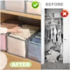 Clothes Organizer +7 Grid, Drawer Wardrobe Clothes Organizer, Jeans Closet Cabinet Organizers, Portable Foldable Storage Containers ( default, Standard ).