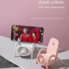 Portable Mobile Phone Holder Fan Personal Fan Multi- Function Fan Handheld Charging Fan (Battery Not Include) ( default, Standard ).