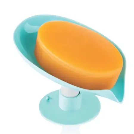 Soap Holder Stand Self Draining Soap Dish Holder Soap Box (1 Pc) ( default, Standard ).