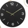Decorative Round Iron Metal Wall Clock for Living Room, Bedroom, Office ( default, M )