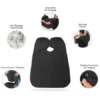 Black Beard Apron Hair Clippings Catcher Grooming Bib ( black, Standard ).