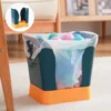Expandable Trash Can (1 Pc): Plastic, Large Capacity, Kitchen & Bathroom ( default, LARGE ).