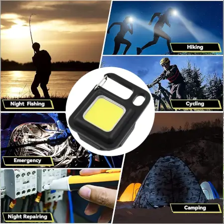 LED Battery Operated Keychain Flashlight with COB Light & Bottle Opener ( default, Standard ).