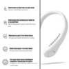 Portable Wearable Neck Fan USB Rechargeable, Hands-Free Bladeless Fan with 3 Speeds ( default, Standard ).