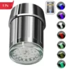 Multi-Color Changing LED Faucet Light Adapter for Bathroom & Kitchen Sink Energy Saving, Easy Installation, No Battery Required (1 Pc) ( default, Standard ).