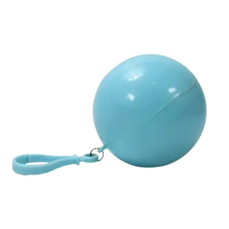 Disposable Raincoat for Kids with Hood and Attachable Round Case, Clear Plastic Raincoats for Emergency, Girls, Boys Disposable Emergency Ball Raincoat For Traveling and Outdoor Activities.